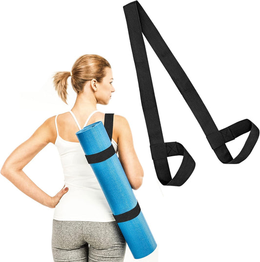 Yoga Mat Carry Strap - Conveniently Carry Your Yoga Mat Anywhere with Cotton Yoga Mat Strap - Multipurpose Lightweight Adjustable Loops for All Mat Sizes and Easy to Use Yoga Mat Sling and Holder