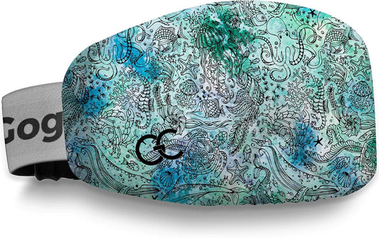 : Protective Ski and Snowboard Goggles Cover, Ocean Creatures Design